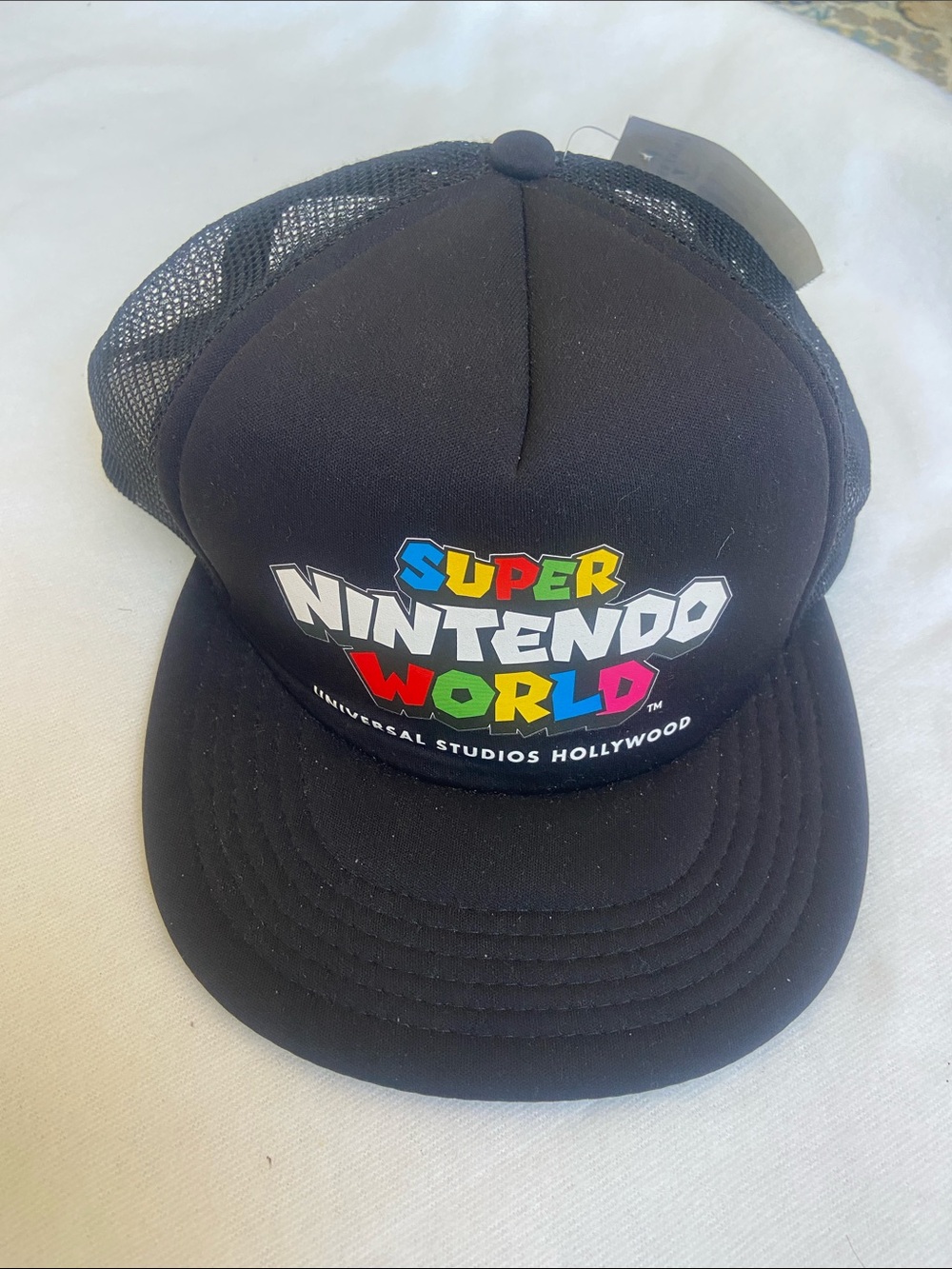 Super Nintendo World Black Trucker Cap - Universal Studios Hat